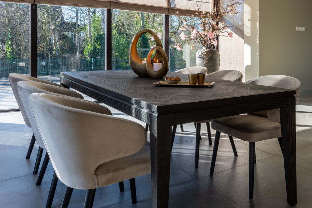 Scaun dining Indigo, catifea kaki – ambient