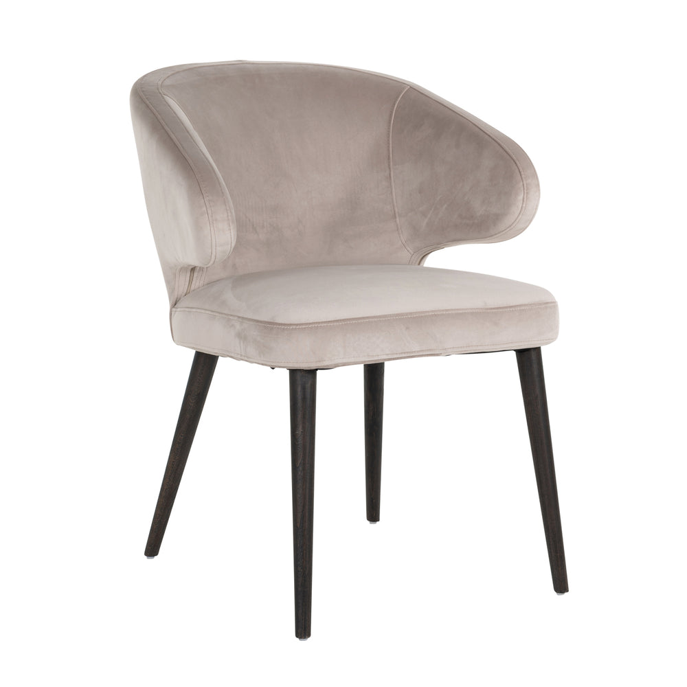 Scaun dining Indigo, catifea kaki