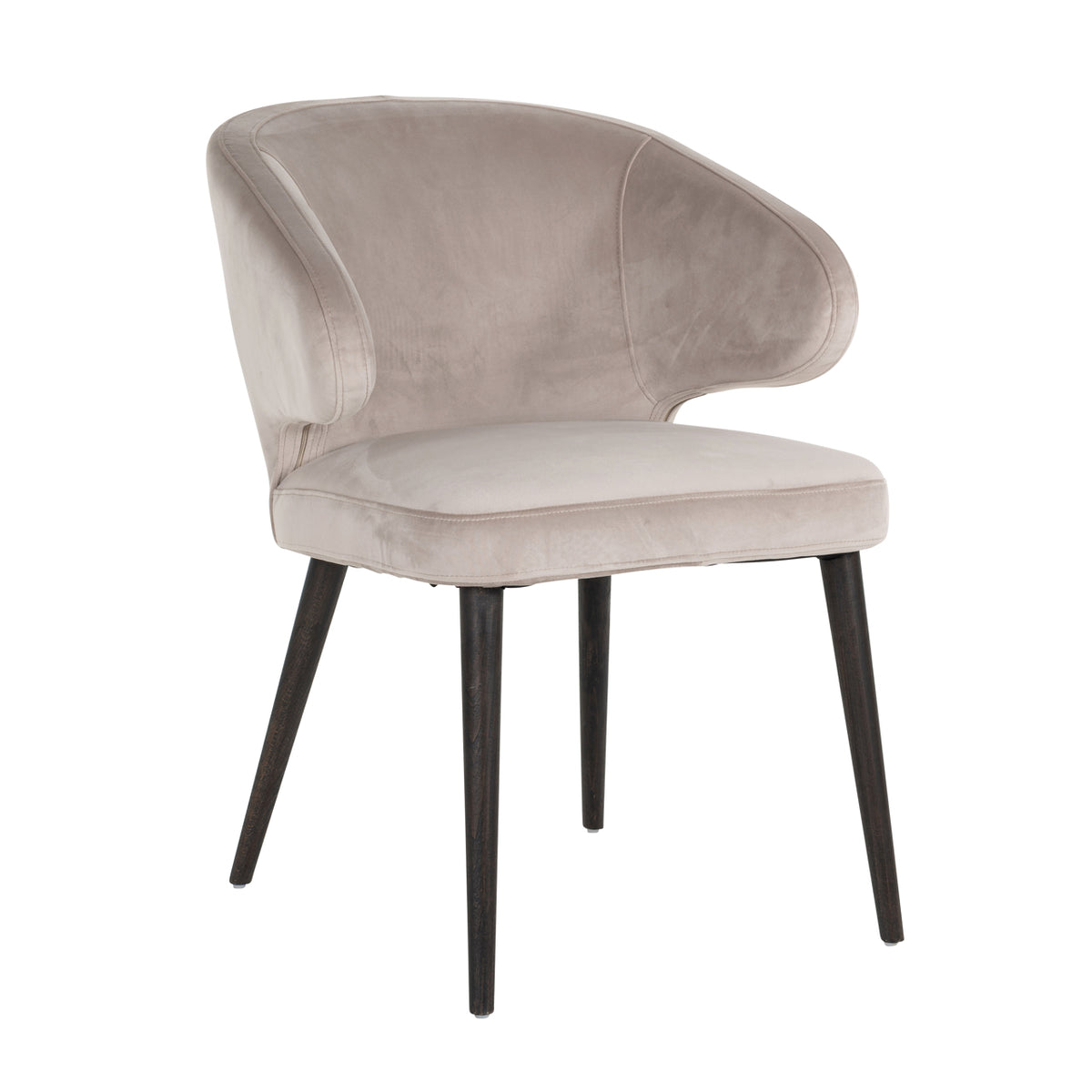 Scaun dining Indigo, catifea kaki