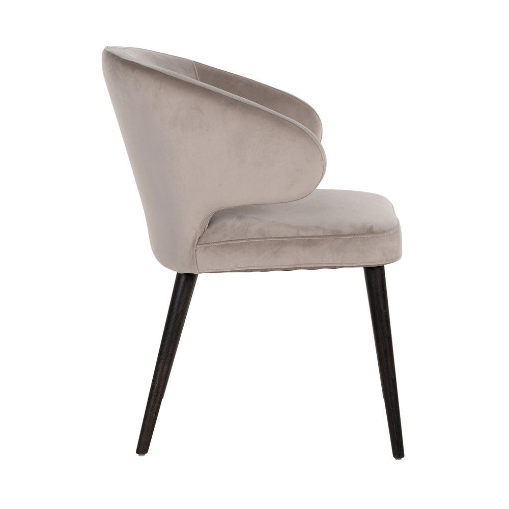 Scaun dining Indigo, catifea kaki
