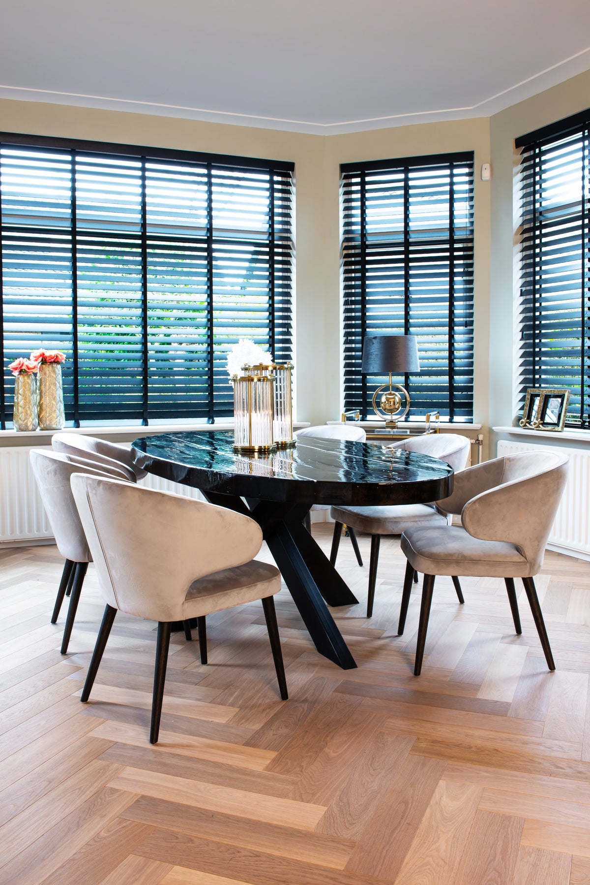 Scaun dining Indigo, catifea kaki – ambient
