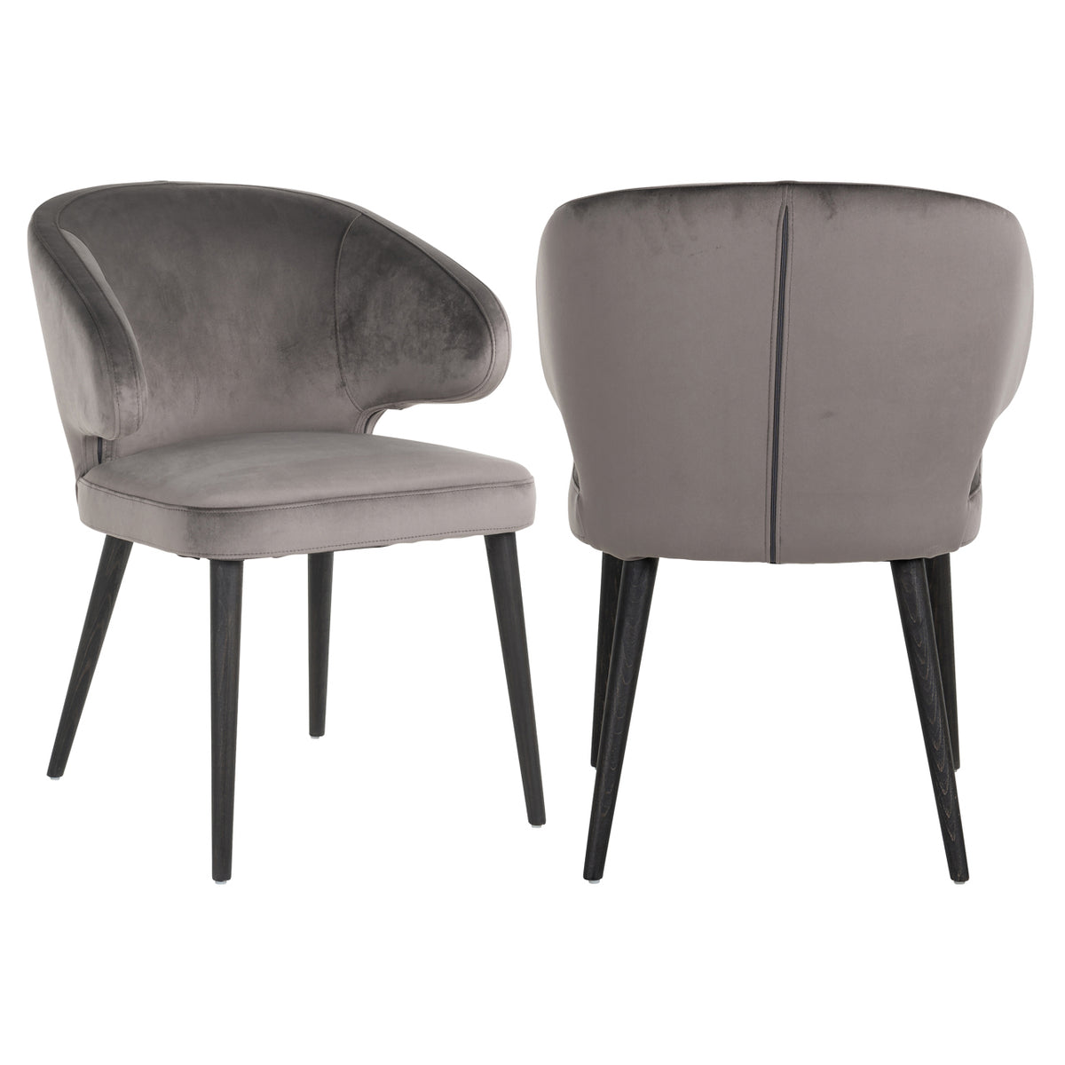 Scaun dining Indigo, catifea stone