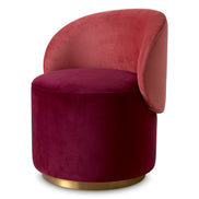 Scaun dining jos Greer, catifea Savona bordeaux