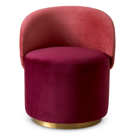 Scaun dining jos Greer, catifea Savona bordeaux