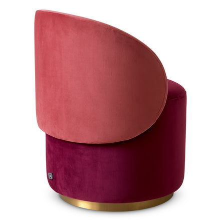 Scaun dining jos Greer, catifea Savona bordeaux