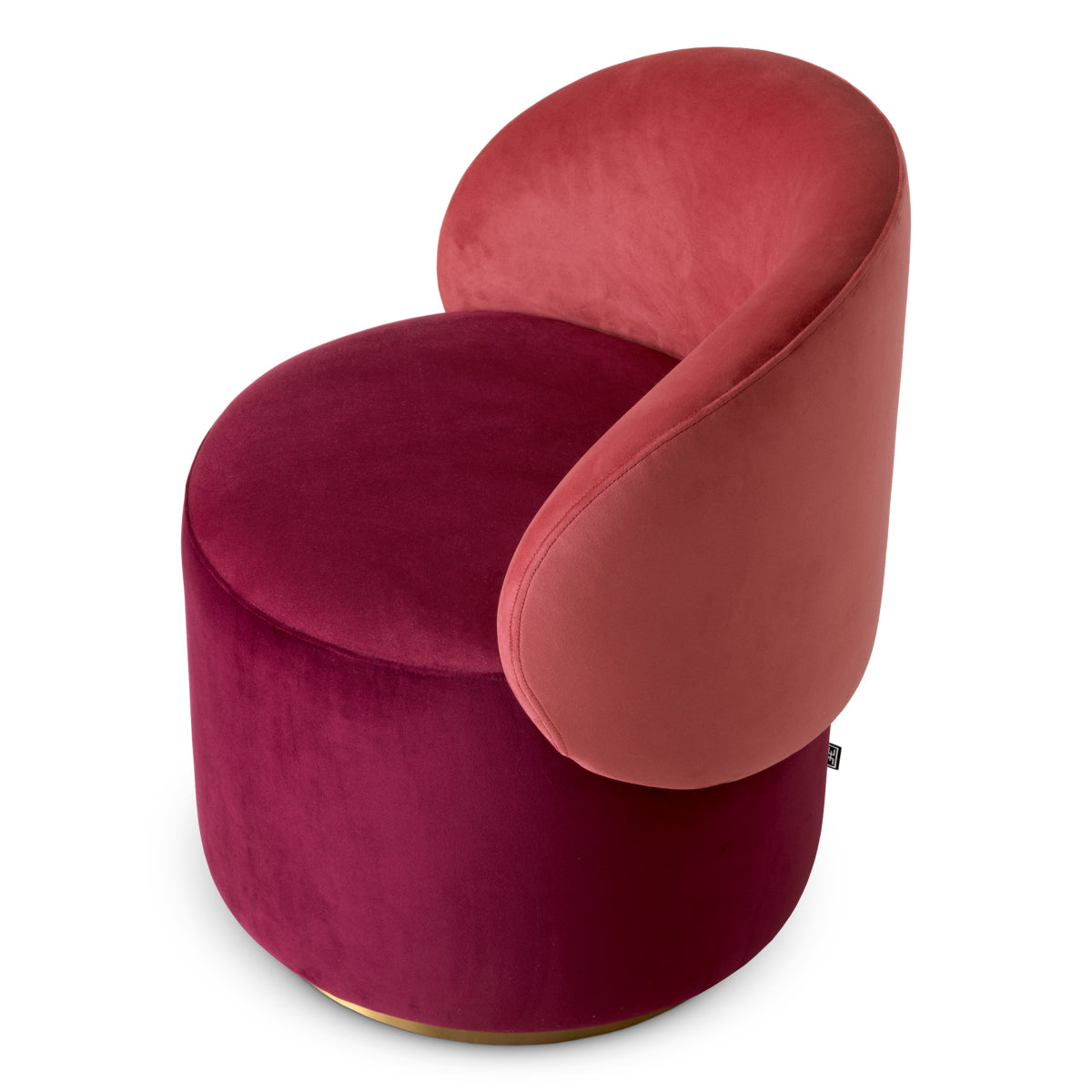 Scaun dining jos Greer, catifea Savona bordeaux