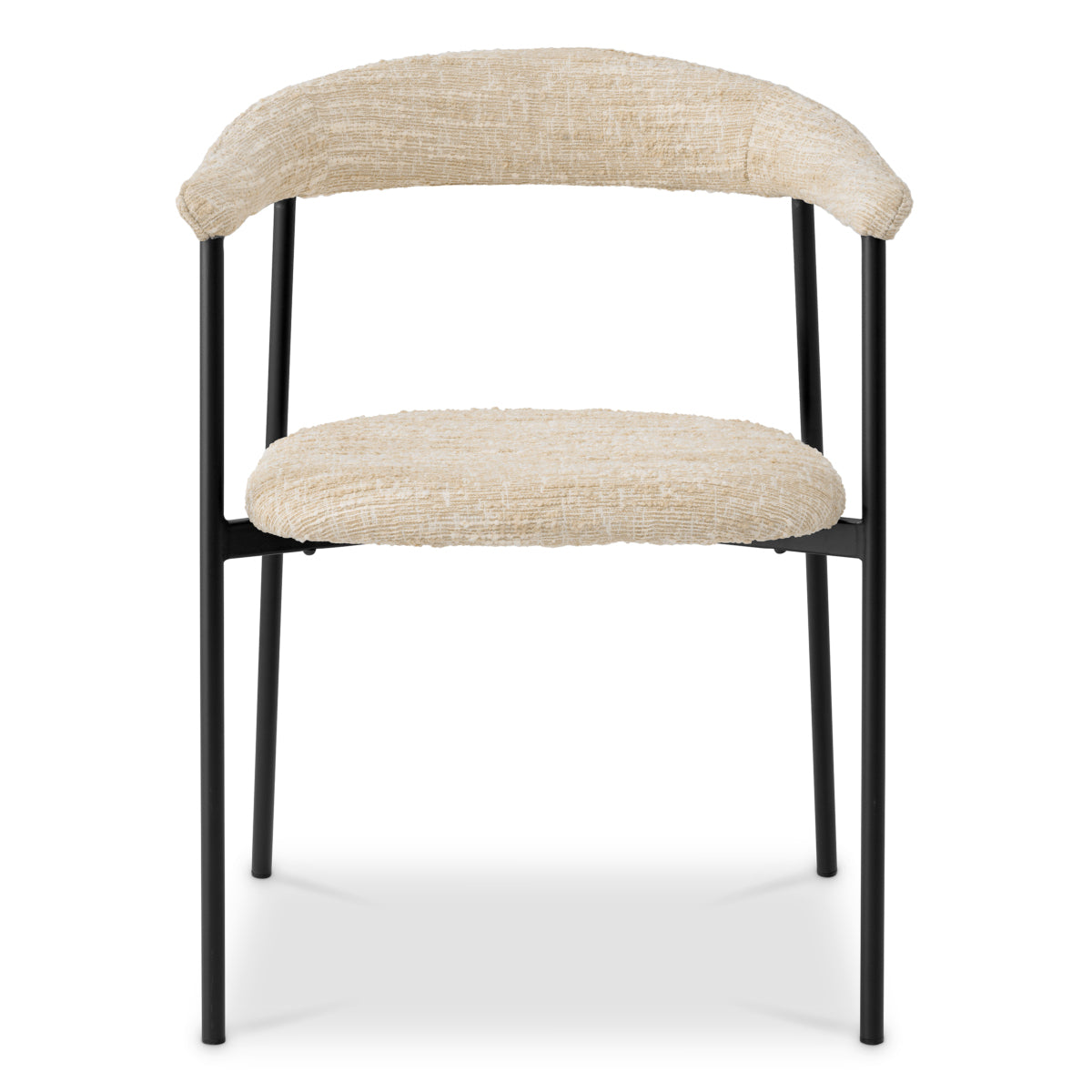 Scaun dining Julio, bouclé Sonata crem, set de 2