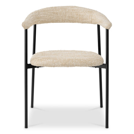 Scaun dining Julio, bouclé Sonata crem, set de 2