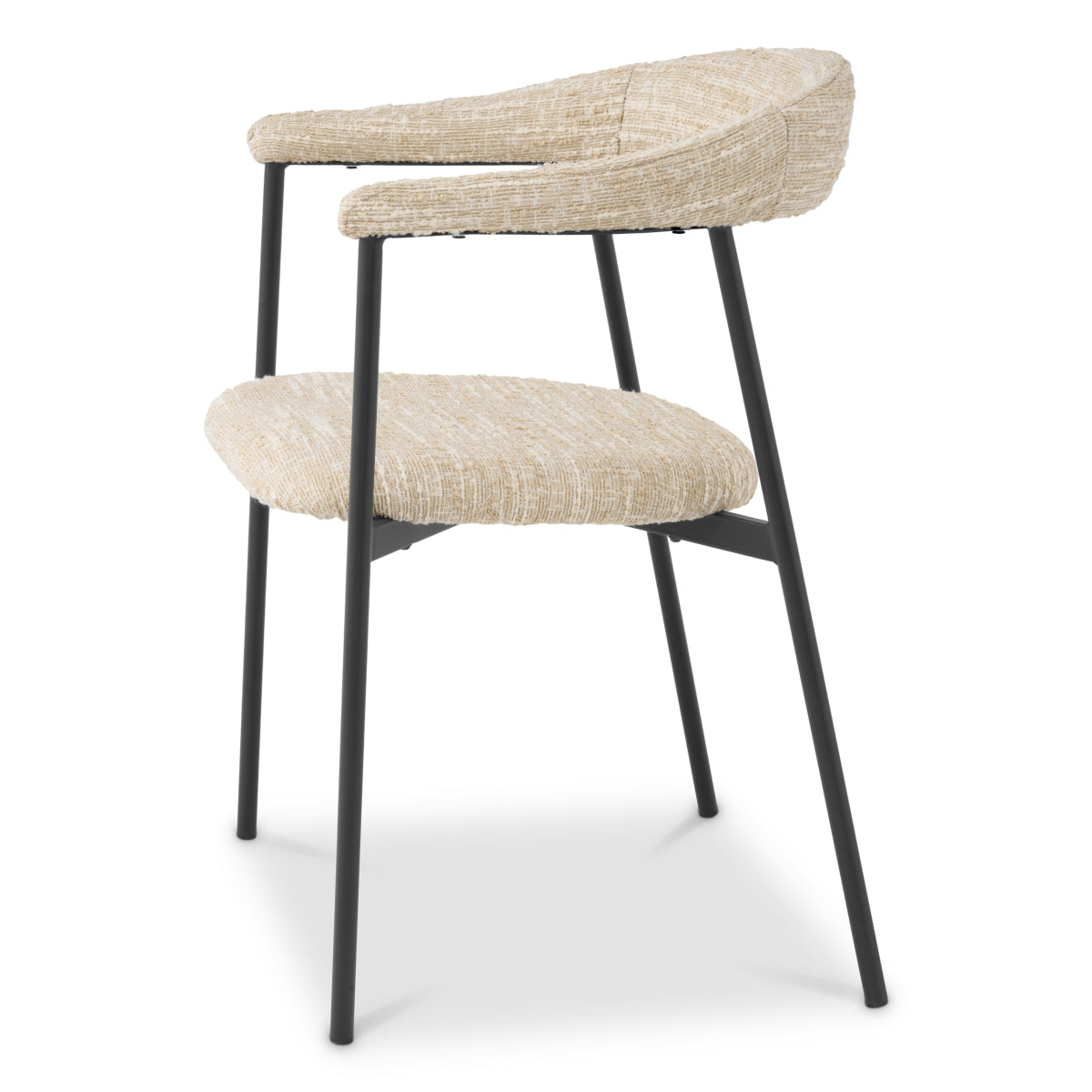 Scaun dining Julio, bouclé Sonata crem, set de 2