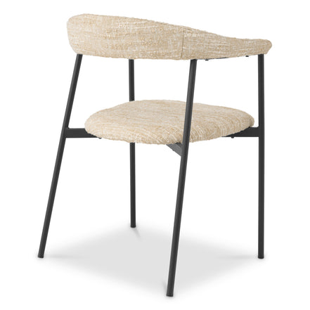 Scaun dining Julio, bouclé Sonata crem, set de 2