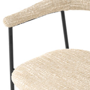 Scaun dining Julio, bouclé Sonata crem, set de 2