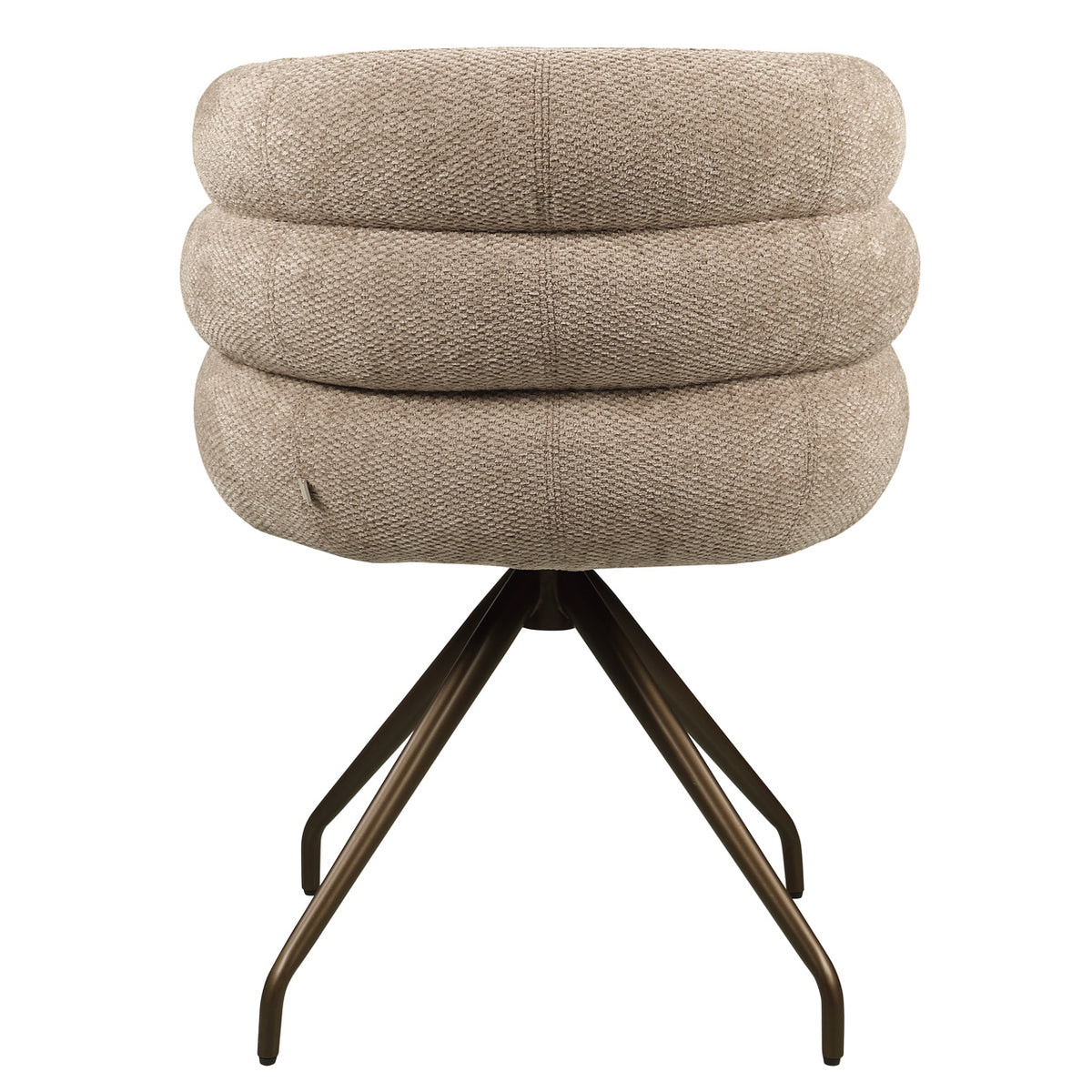 Scaun dining Kayla, boldweave moca, rotativ