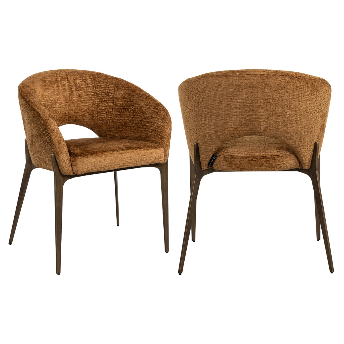 Scaun dining Kenzi, cognac fusion