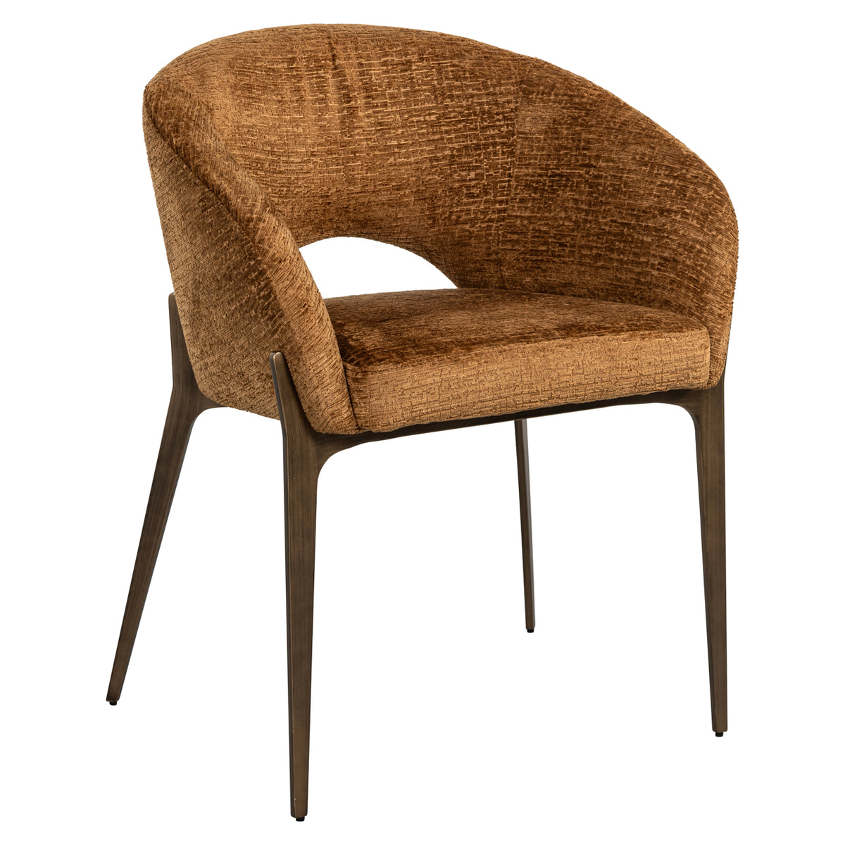 Scaun dining Kenzi, cognac fusion