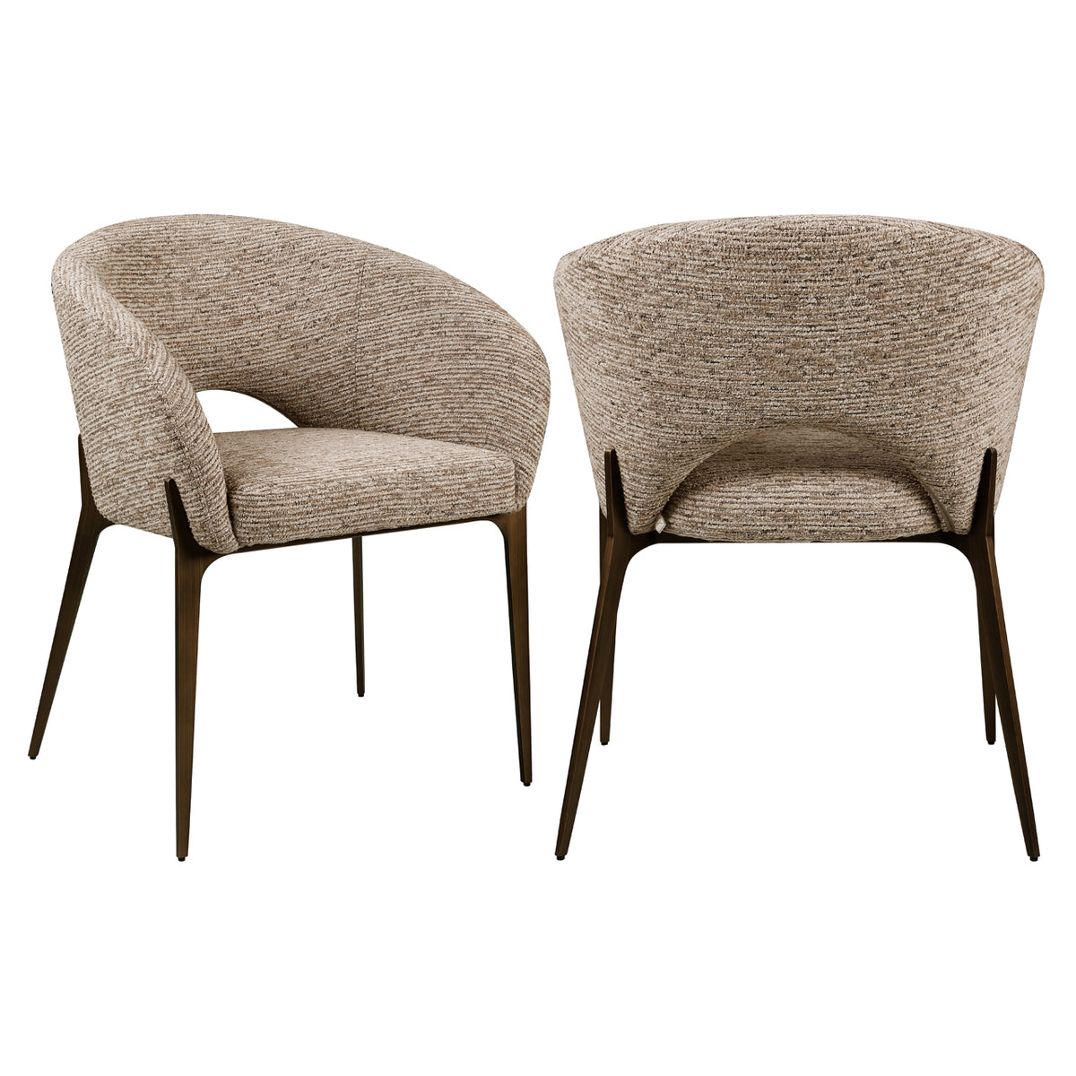 Scaun dining Kenzi, linear moca, ignifug