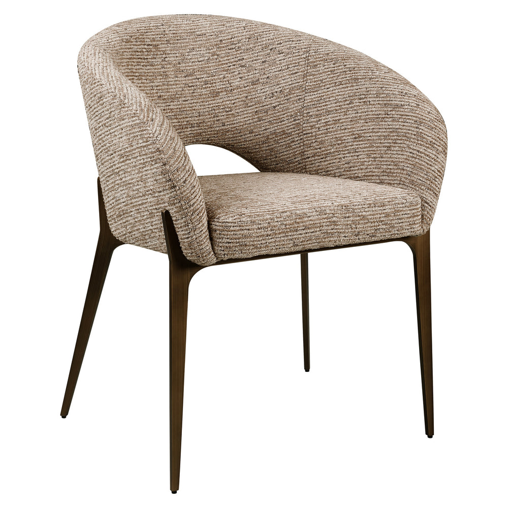 Scaun dining Kenzi, linear moca, ignifug