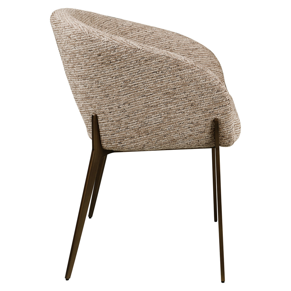 Scaun dining Kenzi, linear moca, ignifug