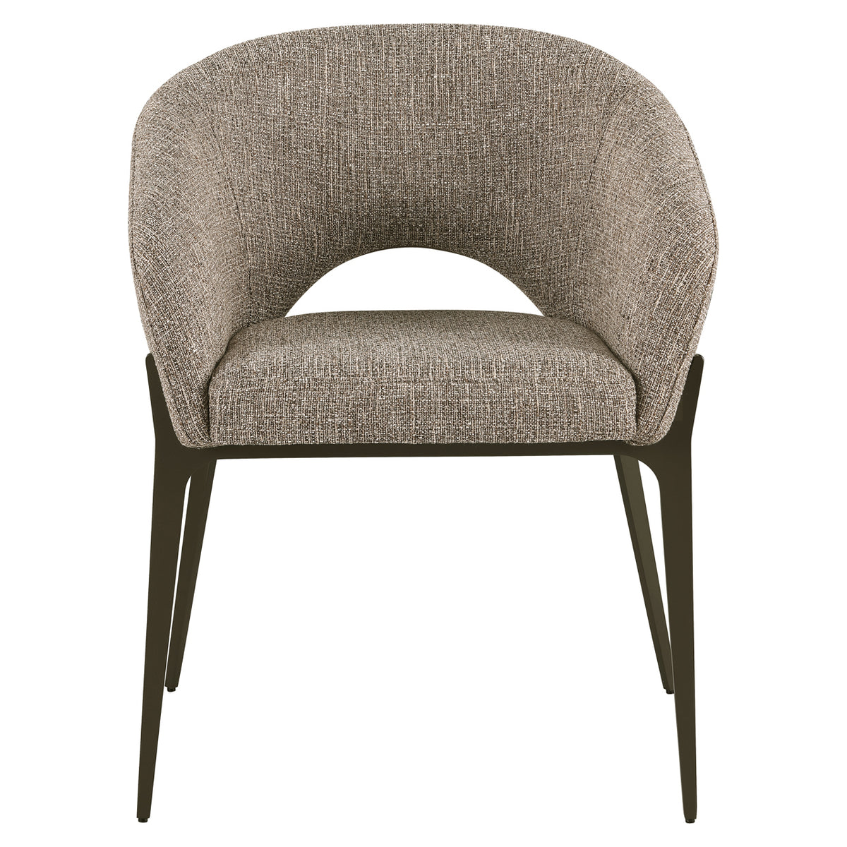 Scaun dining Kenzi, tweed maro