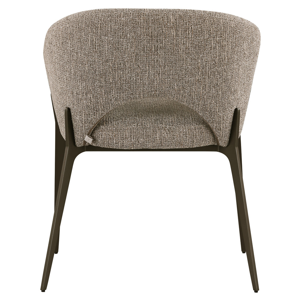 Scaun dining Kenzi, tweed maro