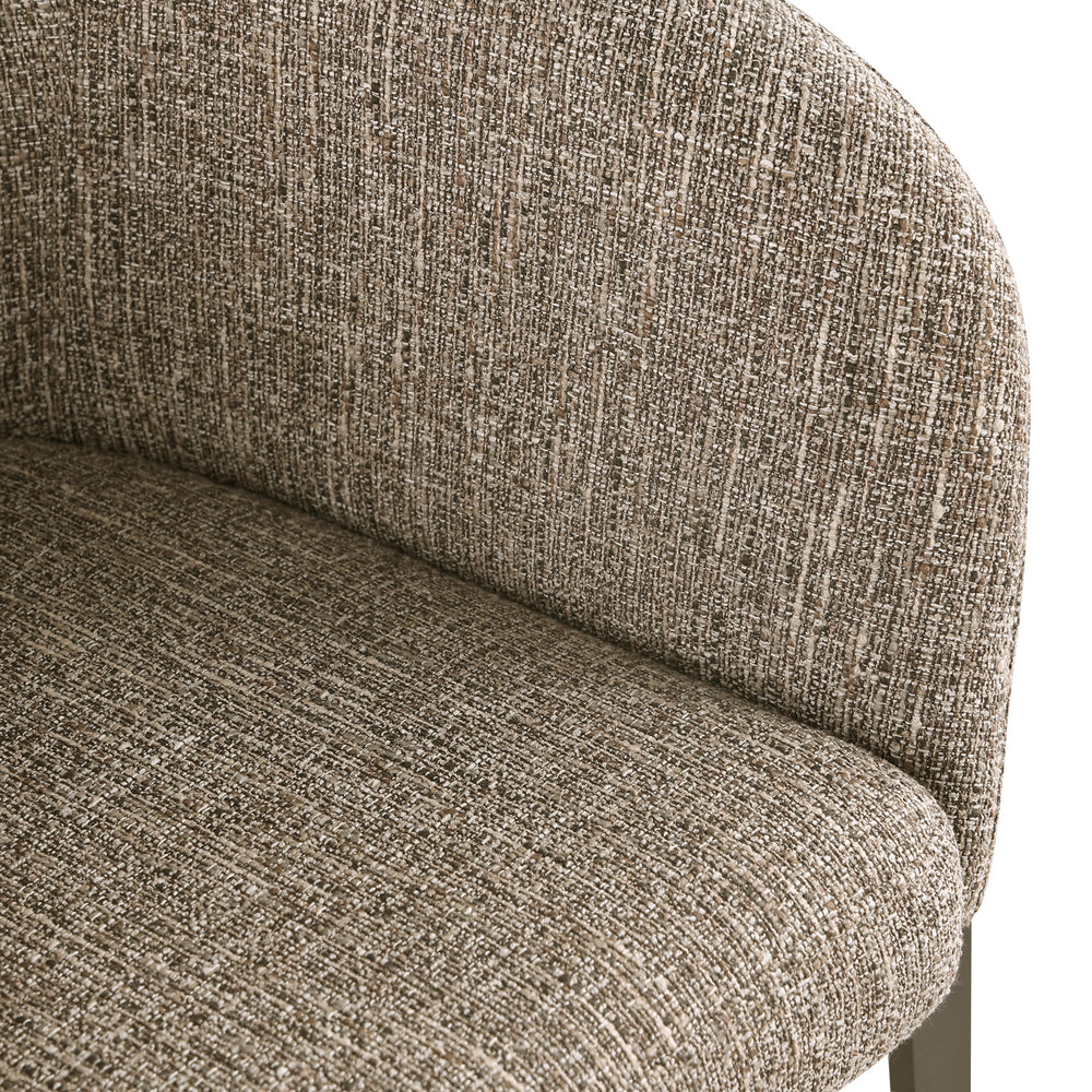 Scaun dining Kenzi, tweed maro