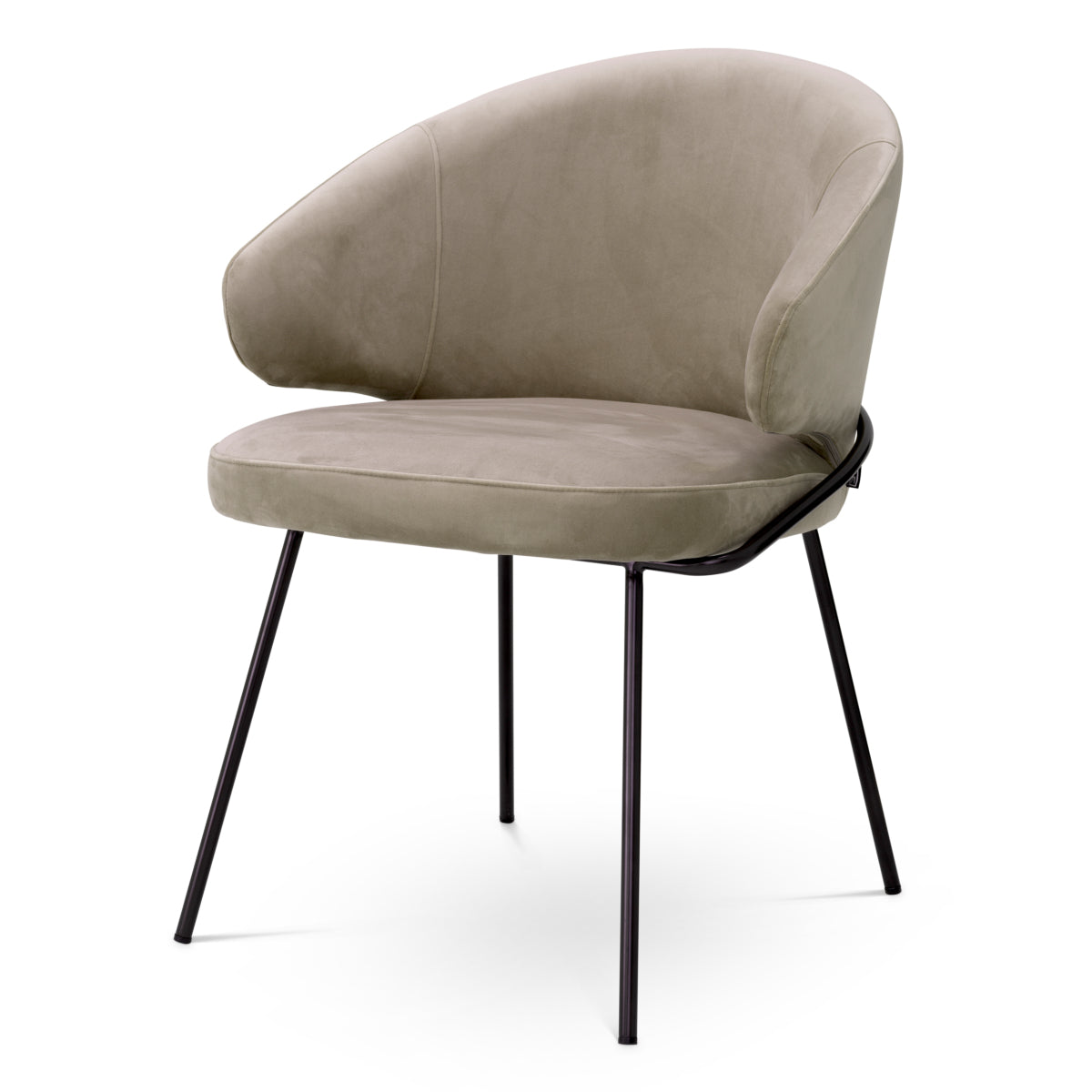 Scaun dining Kinley, catifea Savona greige