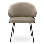 Scaun dining Kinley, catifea Savona greige