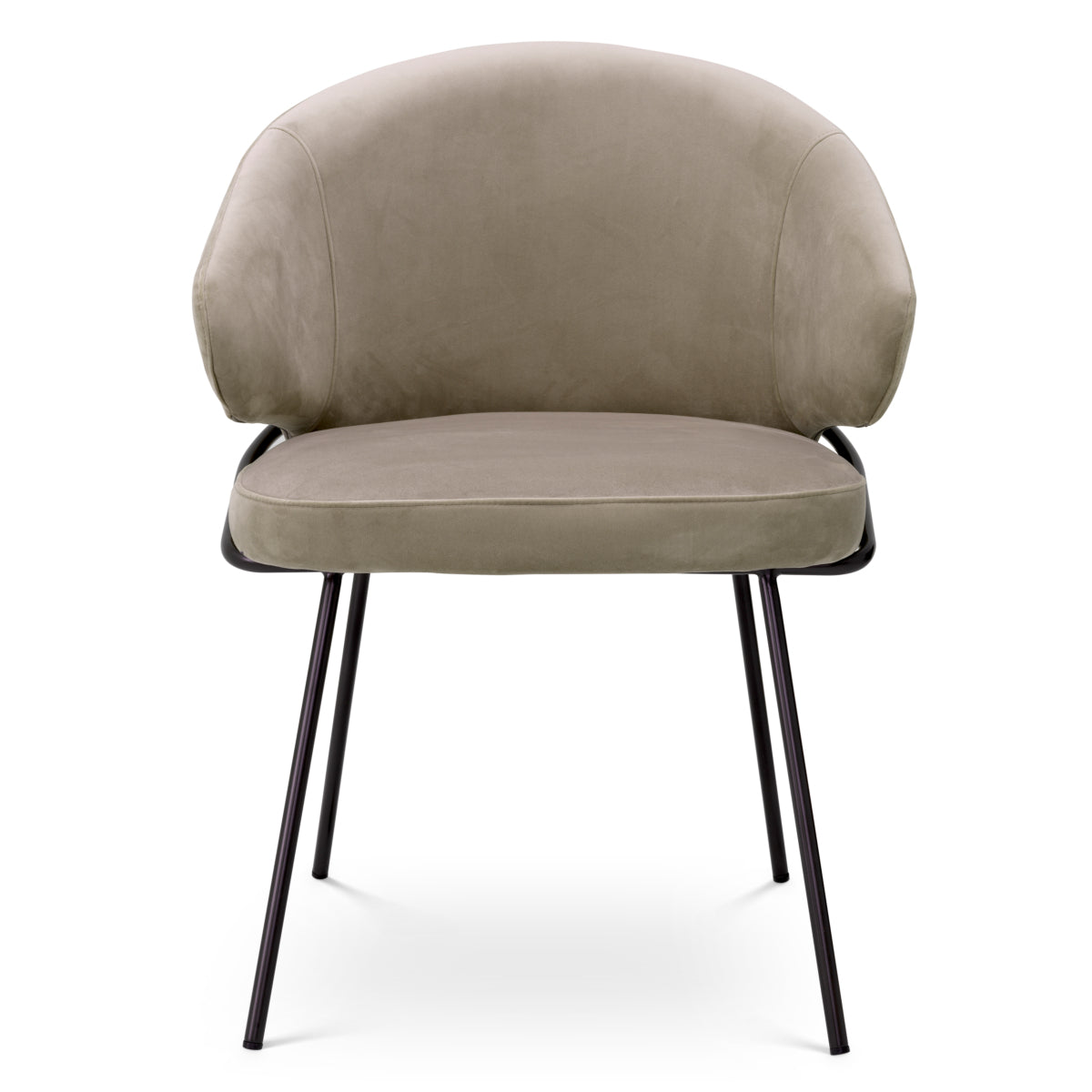 Scaun dining Kinley, catifea Savona greige