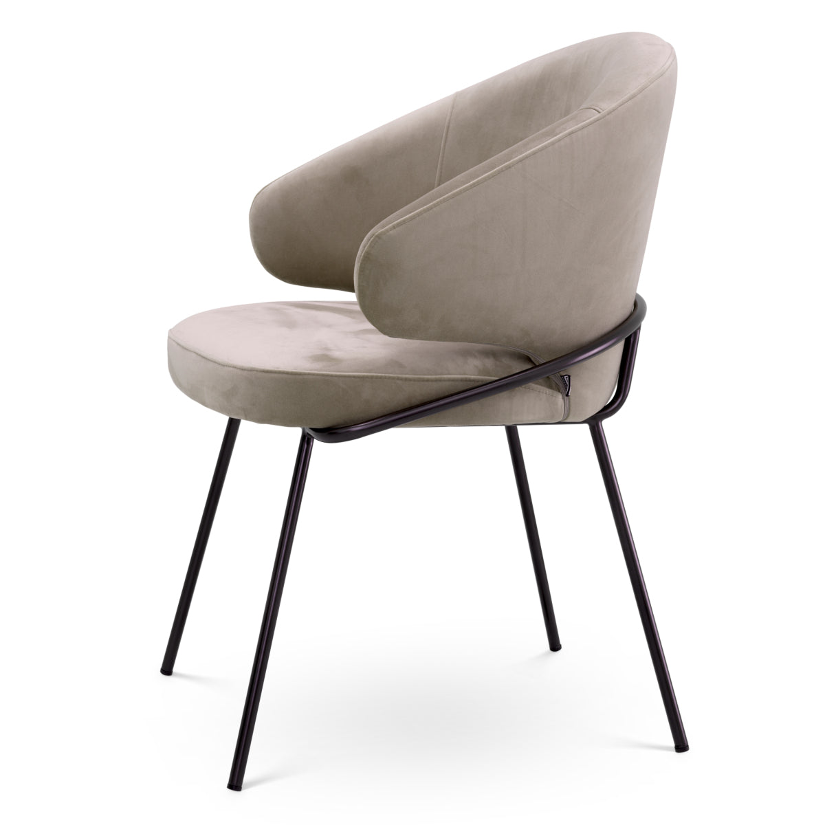 Scaun dining Kinley, catifea Savona greige