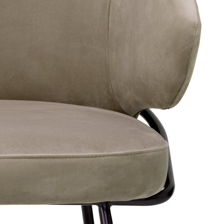 Scaun dining Kinley, catifea Savona greige