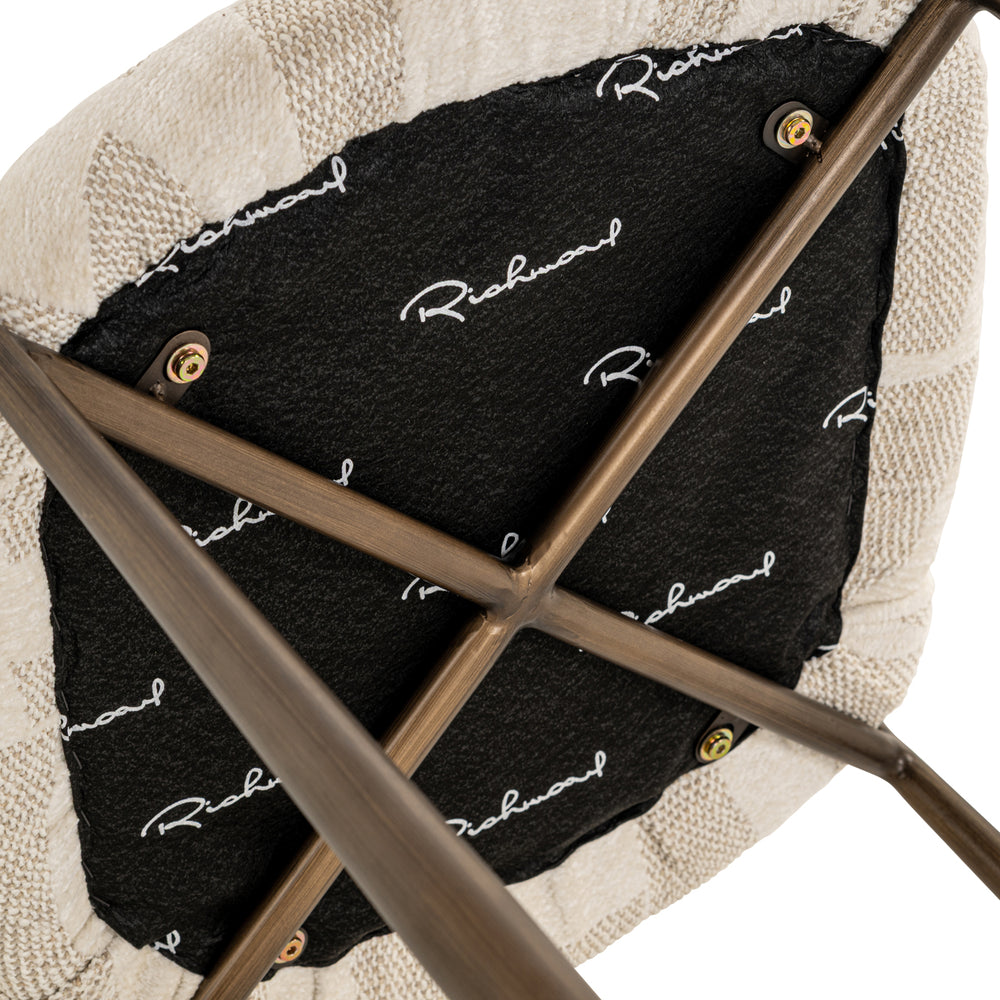Scaun dining Lana, graffic bej (set de 2)
