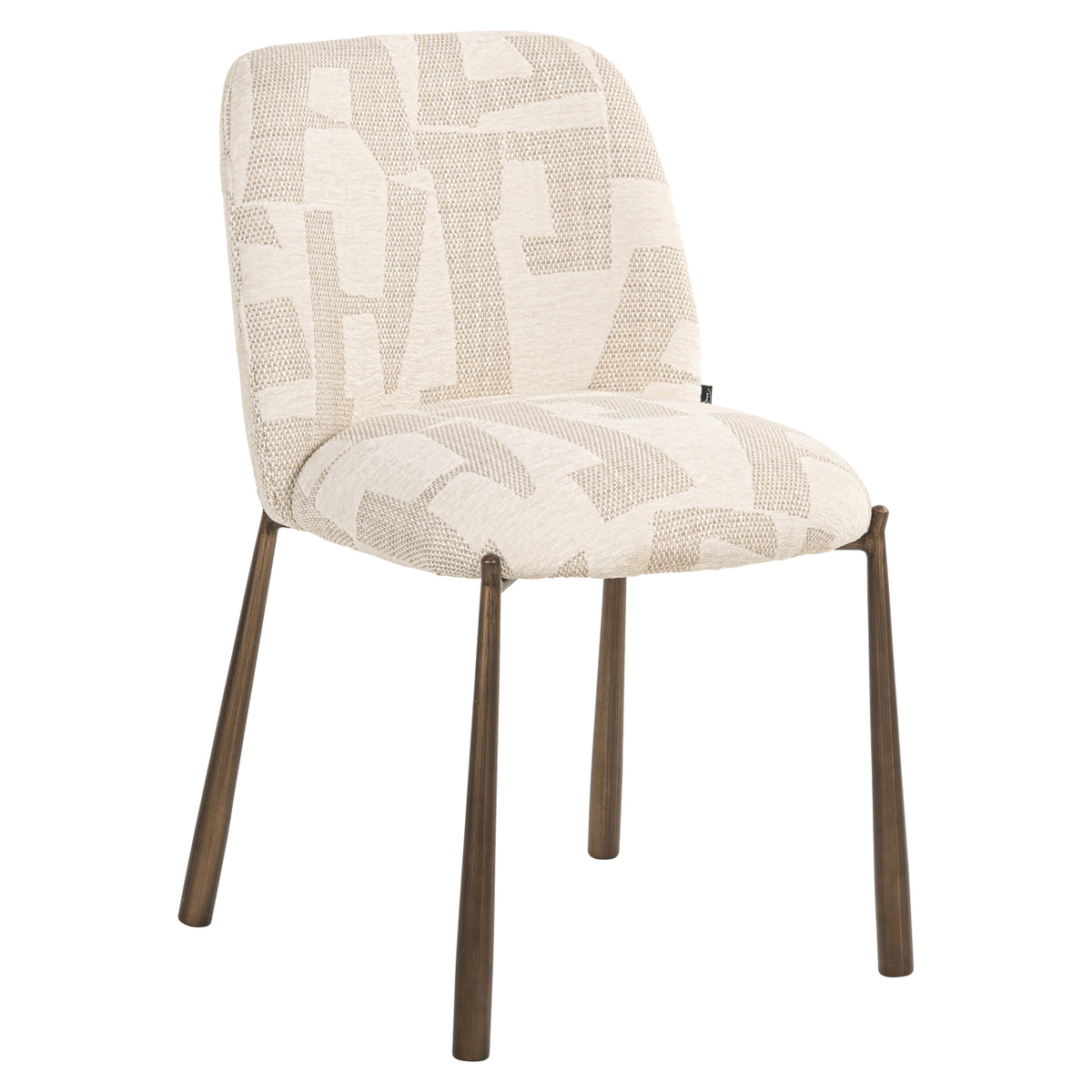 Scaun dining Lana, graffic bej (set de 2)