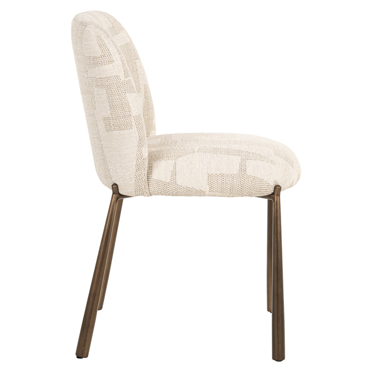 Scaun dining Lana, graffic bej (set de 2)