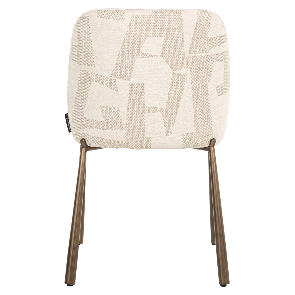 Scaun dining Lana, graffic bej (set de 2)