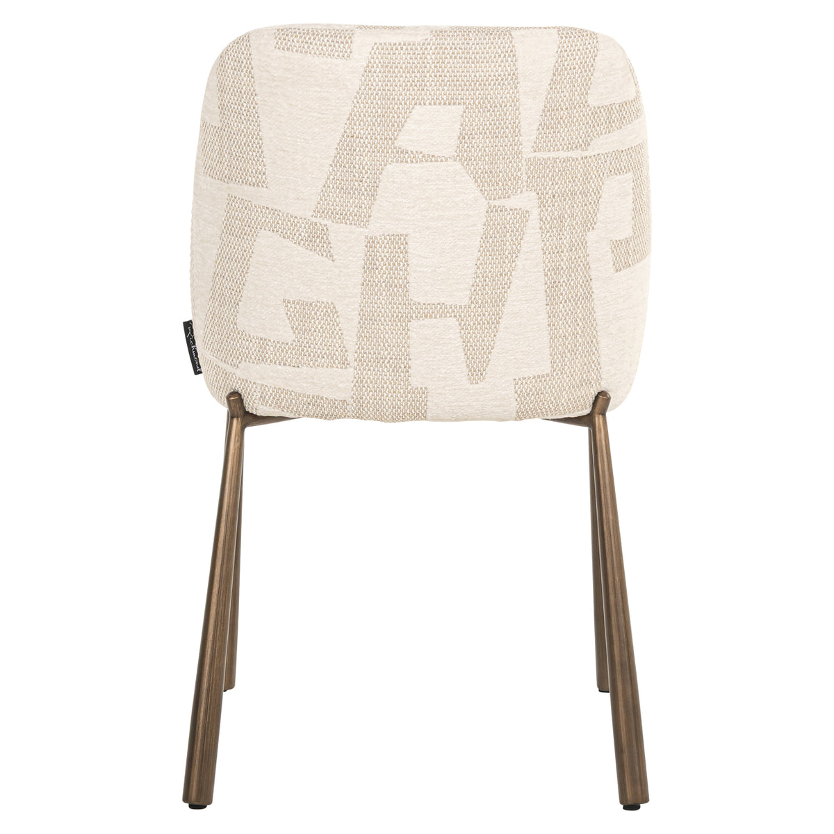Scaun dining Lana, graffic bej (set de 2)