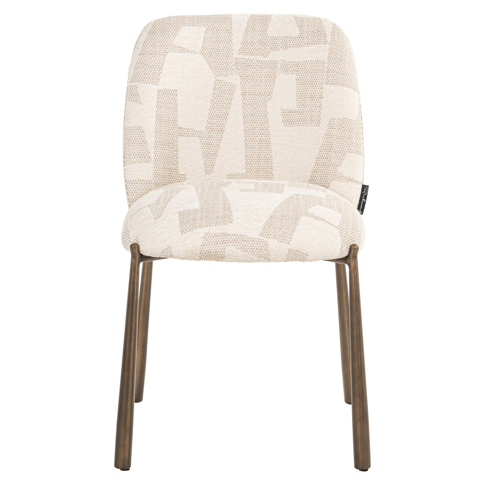 Scaun dining Lana, graffic bej (set de 2)