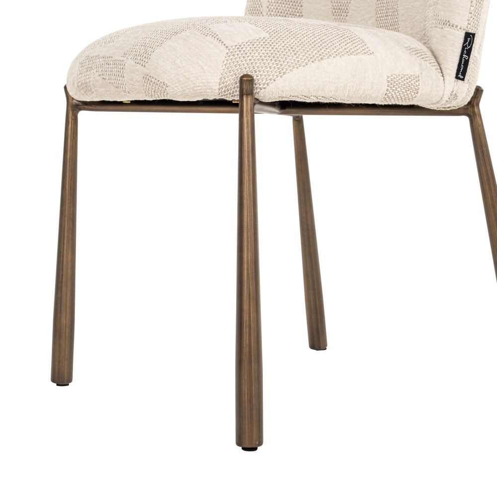 Scaun dining Lana, graffic bej (set de 2)