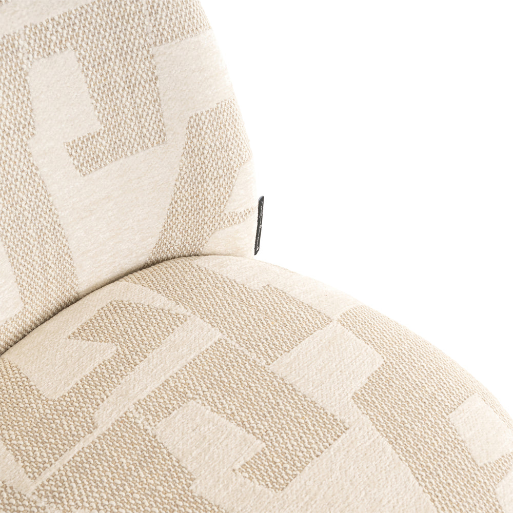 Scaun dining Lana, graffic bej (set de 2)