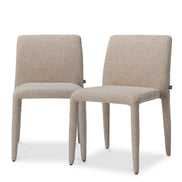 Scaun dining Leiza, Renato alb-crem, set de 2