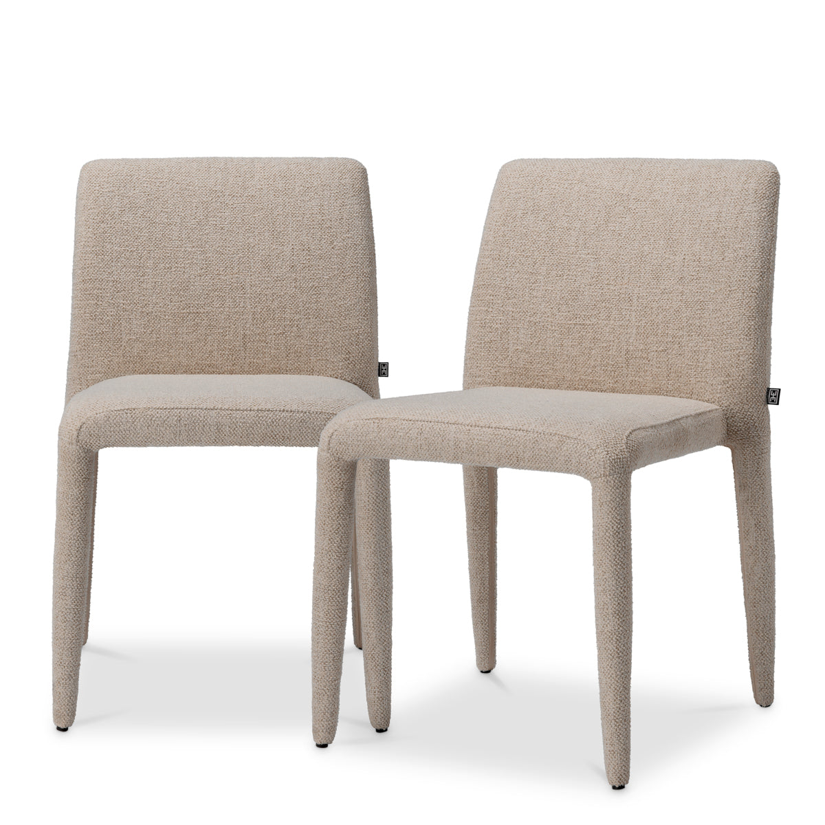 Scaun dining Leiza, Renato alb-crem, set de 2