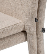Scaun dining Leiza, Renato alb-crem, set de 2