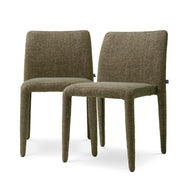 Scaun dining Leiza, Renato verde, set de 2