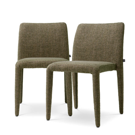 Scaun dining Leiza, Renato verde, set de 2