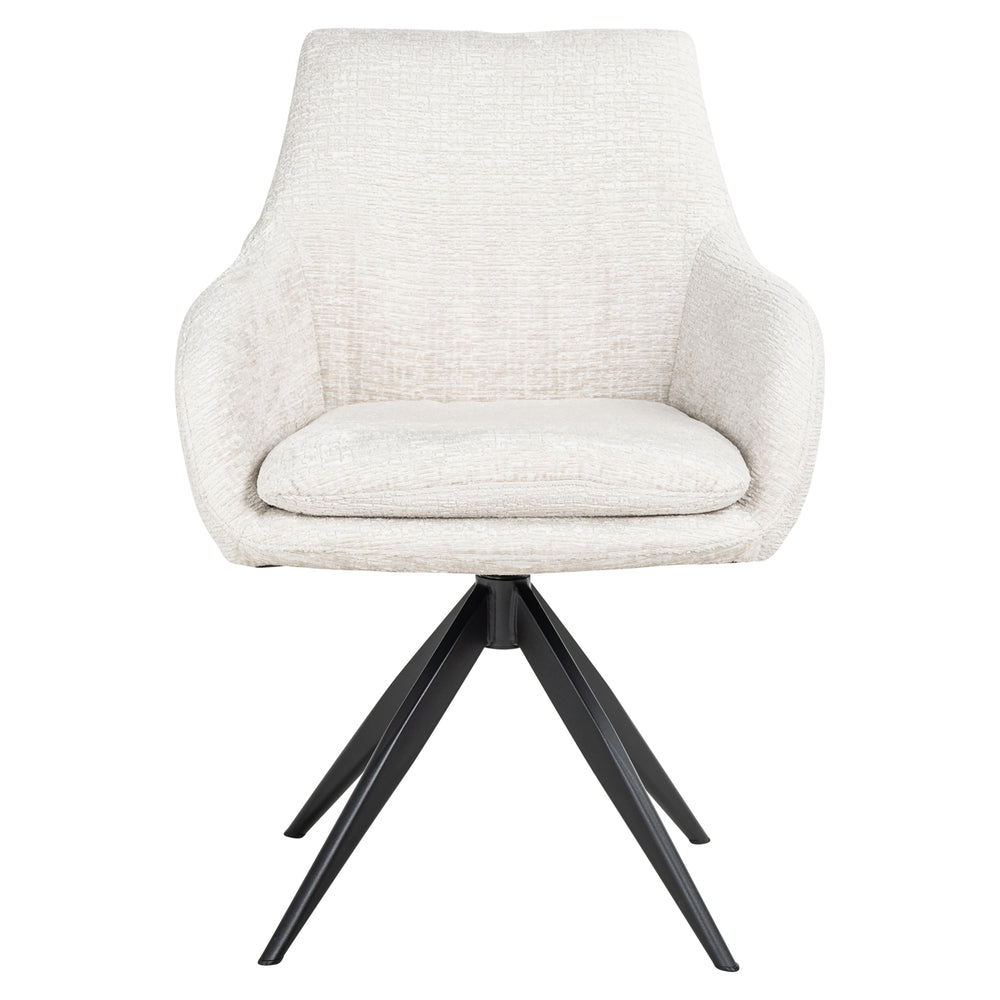 Scaun dining Lisonne, fusion crem, rotativ