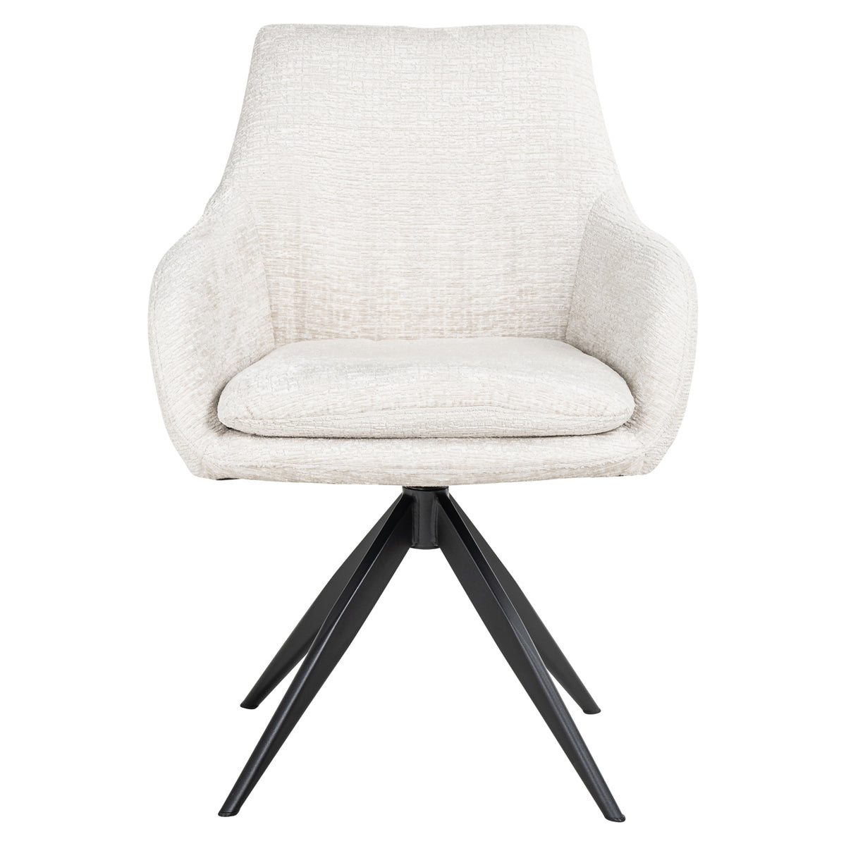 Scaun dining Lisonne, fusion crem, rotativ