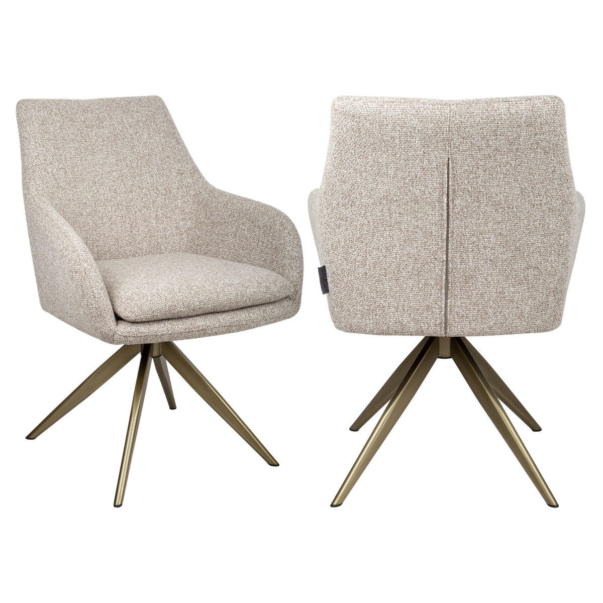 Scaun dining Lisonne, maro cayenne, rotativ, ignifug