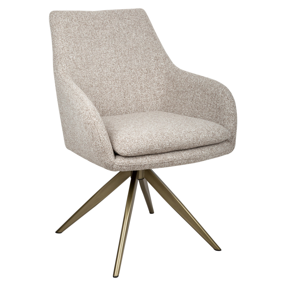 Scaun dining Lisonne, maro cayenne, rotativ, ignifug