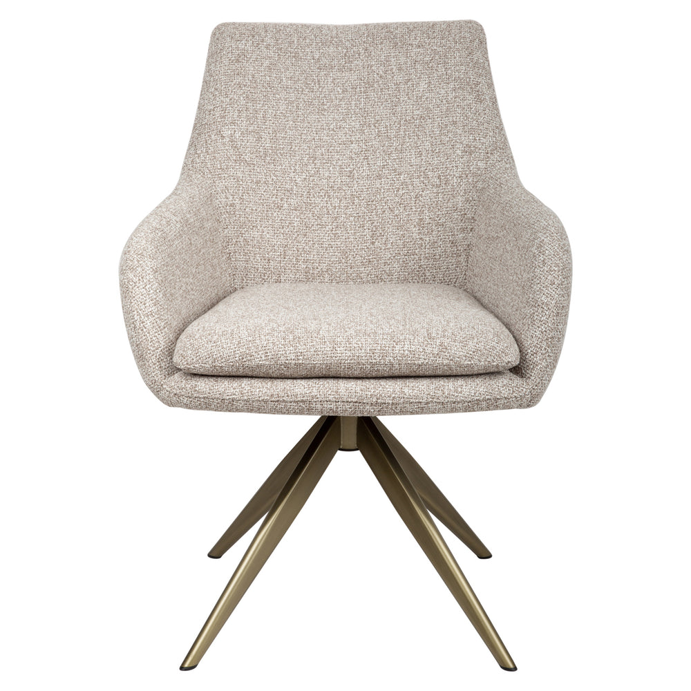 Scaun dining Lisonne, maro cayenne, rotativ, ignifug