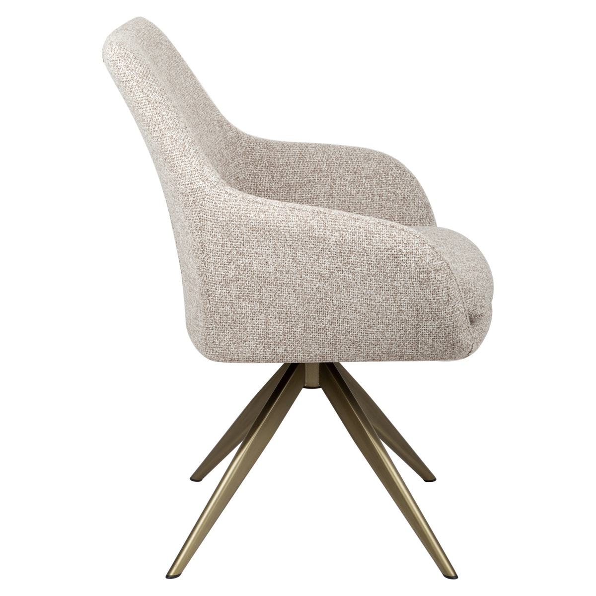 Scaun dining Lisonne, maro cayenne, rotativ, ignifug