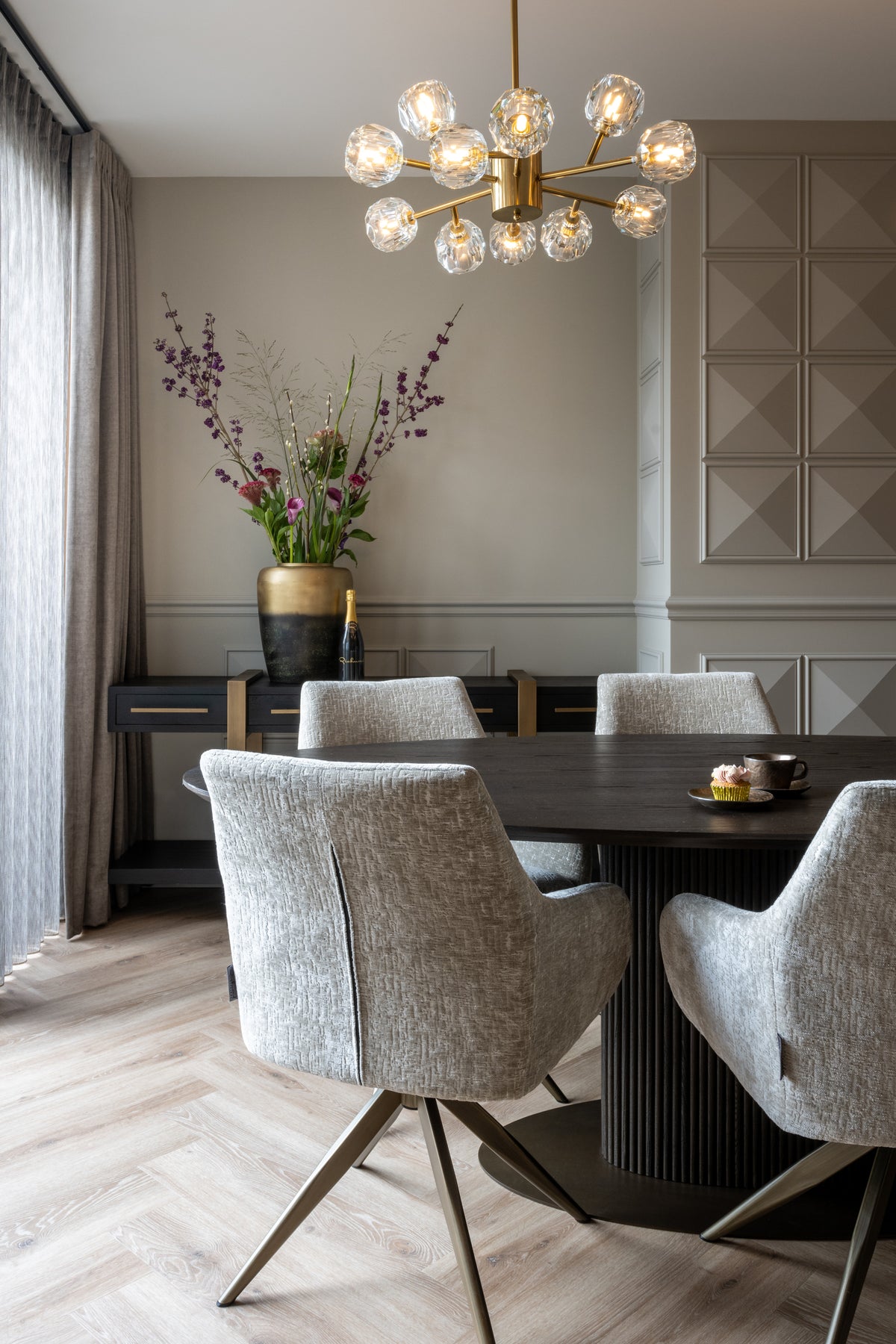 Scaun dining Lisonne, pearl island, rotativ – ambient