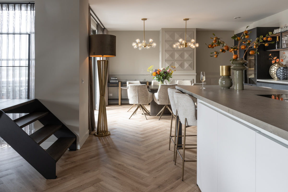 Scaun dining Lisonne, pearl island, rotativ – ambient